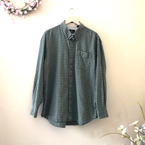RedHead Plaid Shirt Button Down Green size XL - Picture 1 of 6